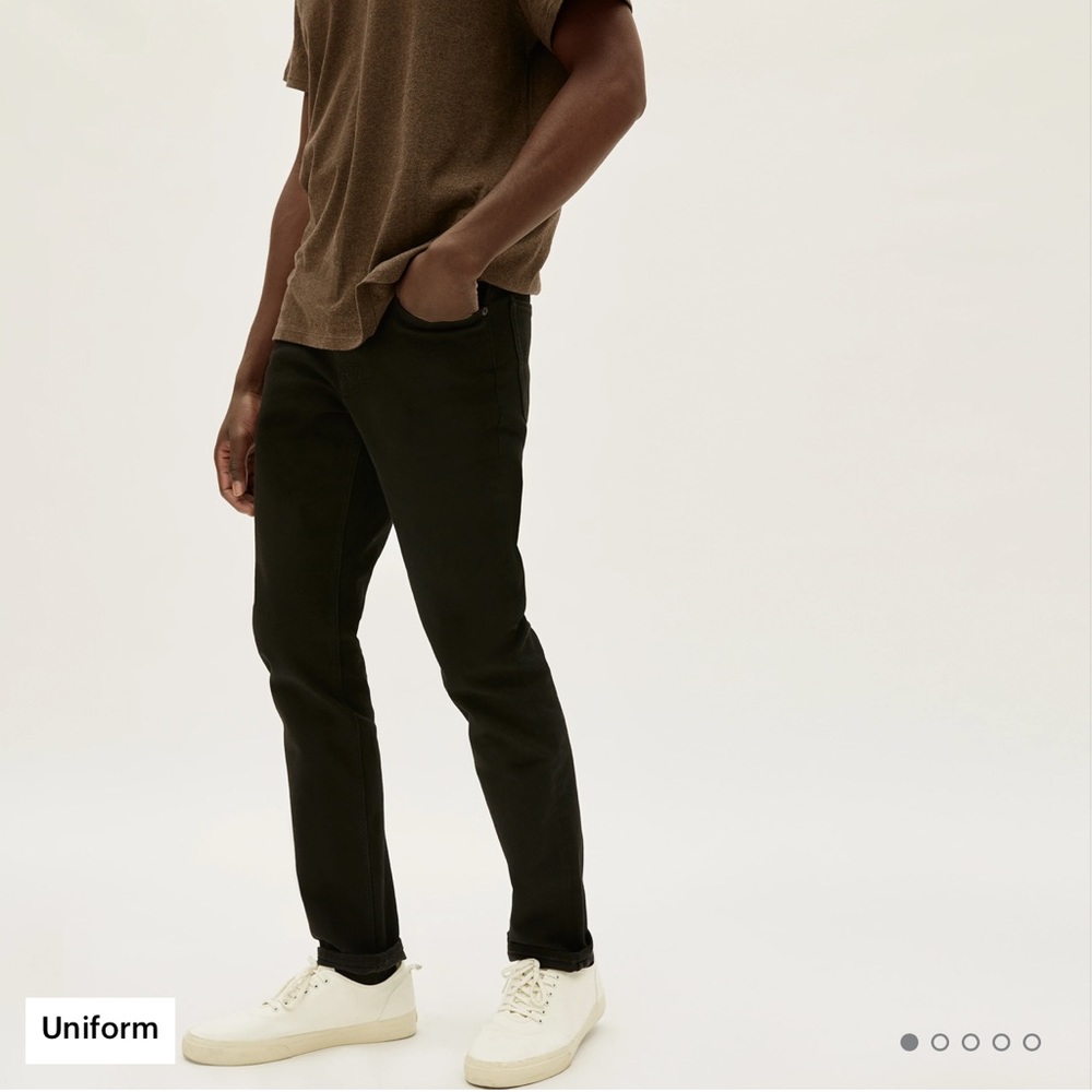 Everlane Slim 4-Way Stretch Organic Jean, Black, 30x32